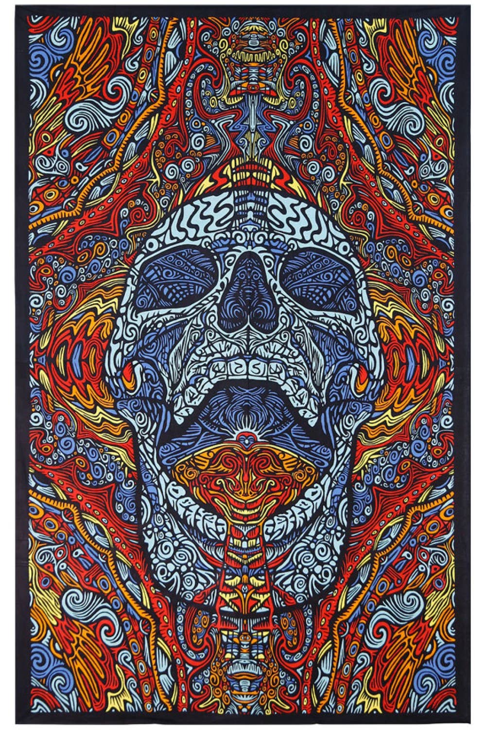 Sunshine Joy - 3D Tapestry Mindful Skull Hanger Packaged Tapestries Hippie