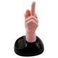 Dashboard bobblehead middle finger solar pink