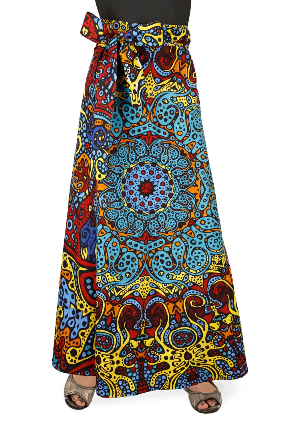 Wrap Skirt With Zip Pocket Sunburst -NWT