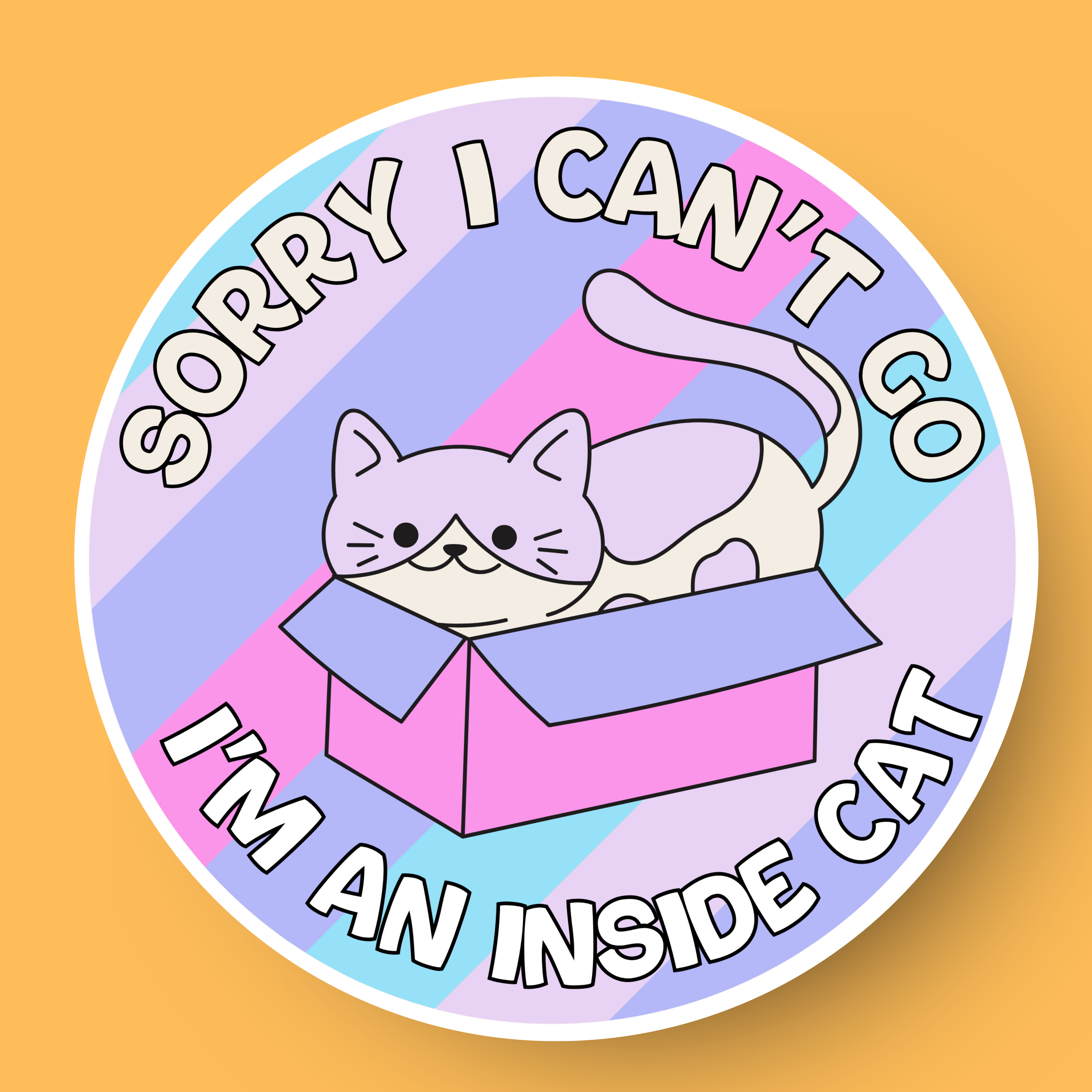 Cats Inside Sticker Inside Cat sticker – Snark Gifts