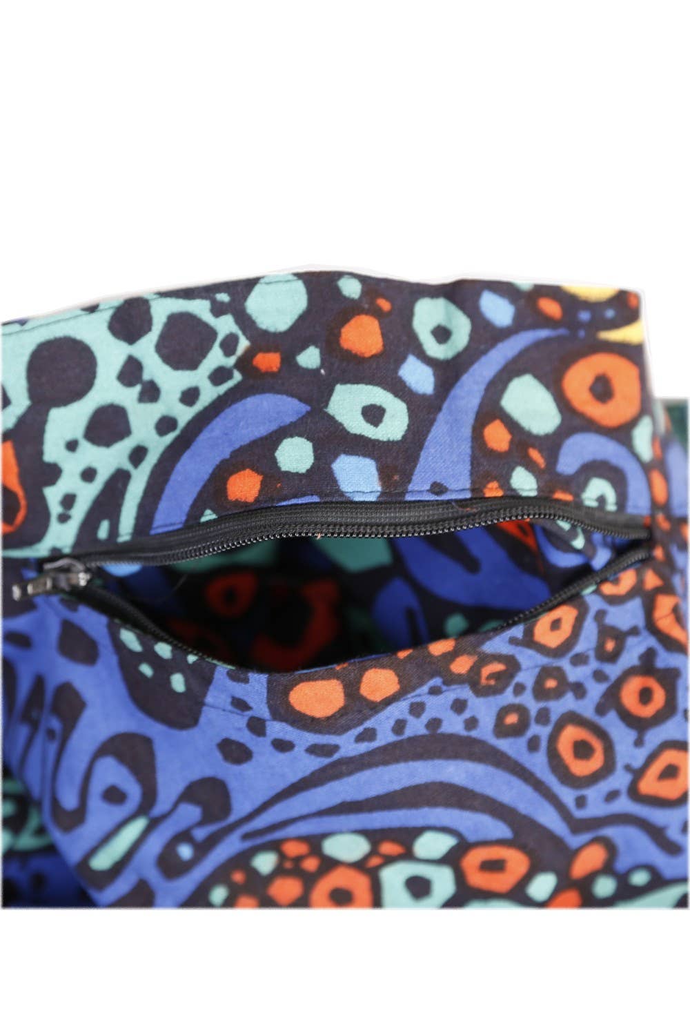 Wrap Skirt With Zip Pocket Blue Burst NWT