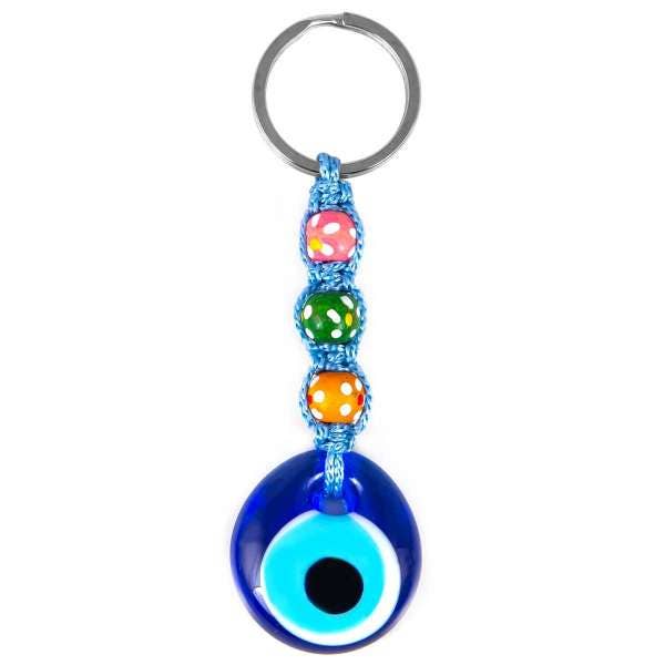 Umays Boho - Evil Eye Keychain, Handmade Macrame Keychain, Boho Keychain