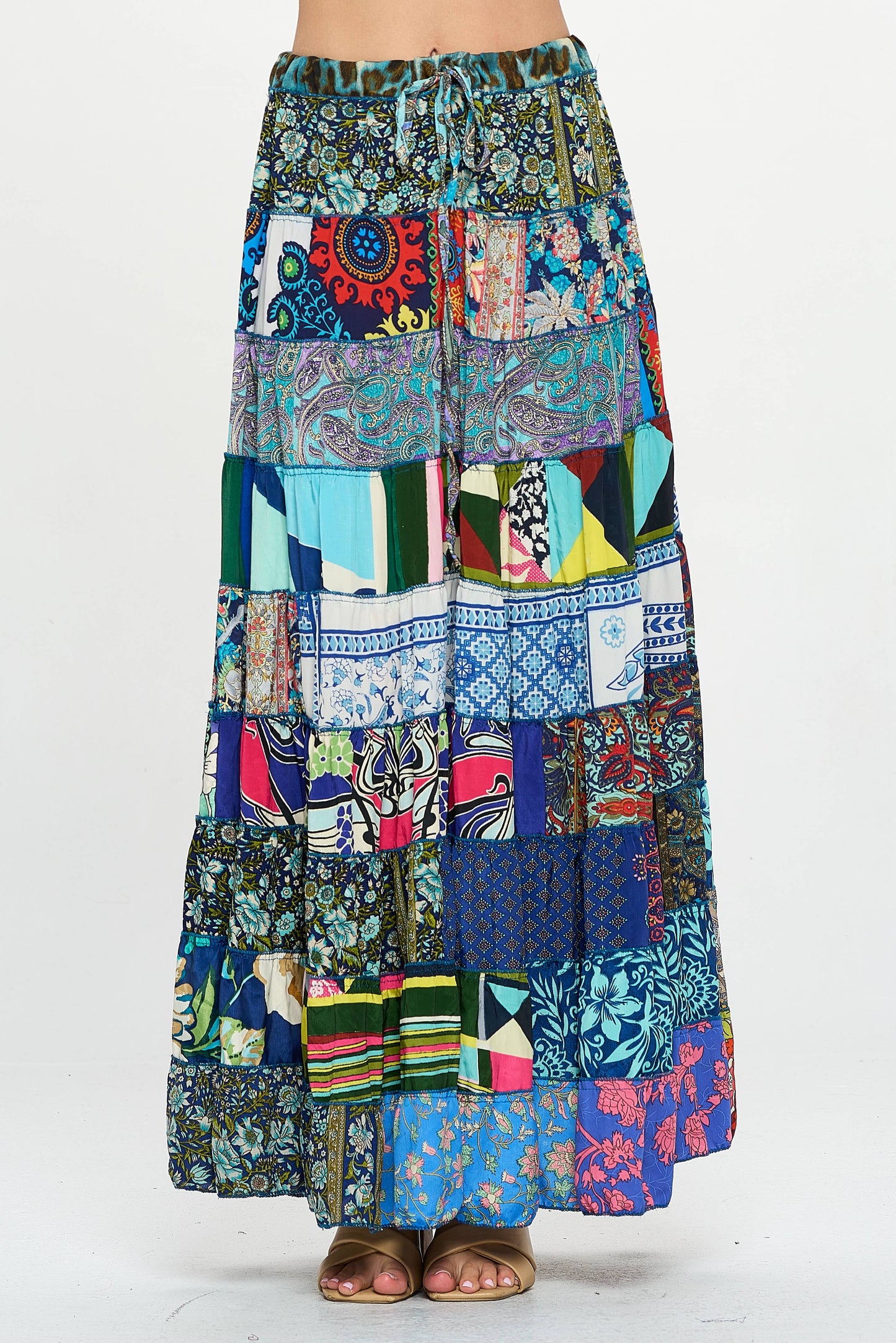 Kathmandu Imports - Multi-patch Maxi Skirt (KT-1424)