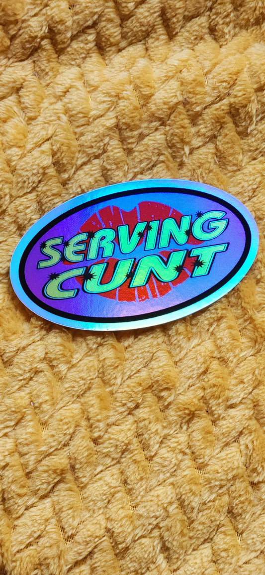 Serving cunt sticker