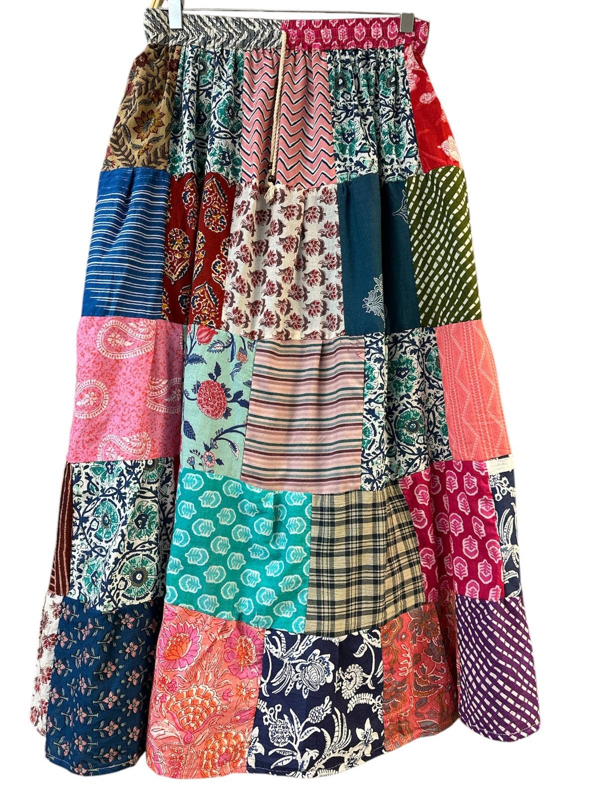 Rising International Inc - Cotton Multi Patch Long Festival Skirts MB29