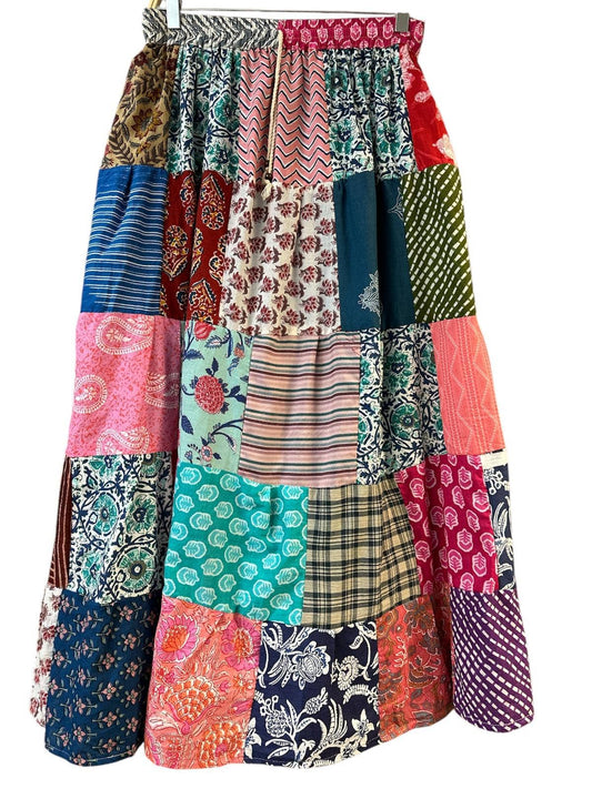Rising International Inc - Cotton Multi Patch Long Festival Skirts MB29