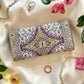 Umays Boho - Purple Trifold Wallet, Vintage and Boho Wallet for Women