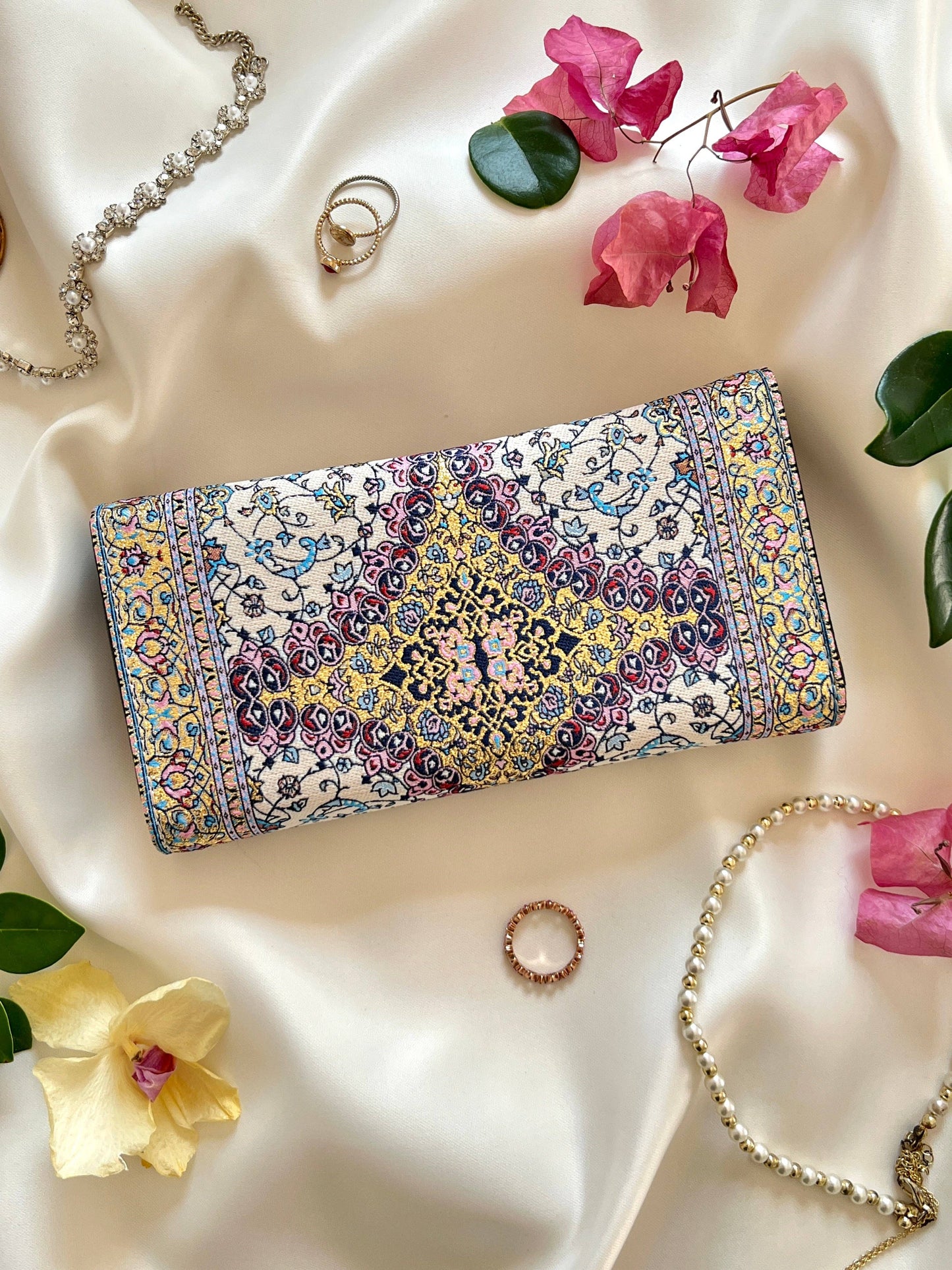 Umays Boho - Purple Trifold Wallet, Vintage and Boho Wallet for Women