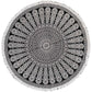 Sunshine Joy - Round Tablecloth Tapestry Black & White Fringed