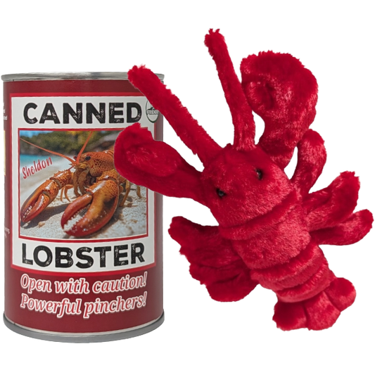 Sheldon the Canned Lobster - Eco-Friendly Plush w/Jokes