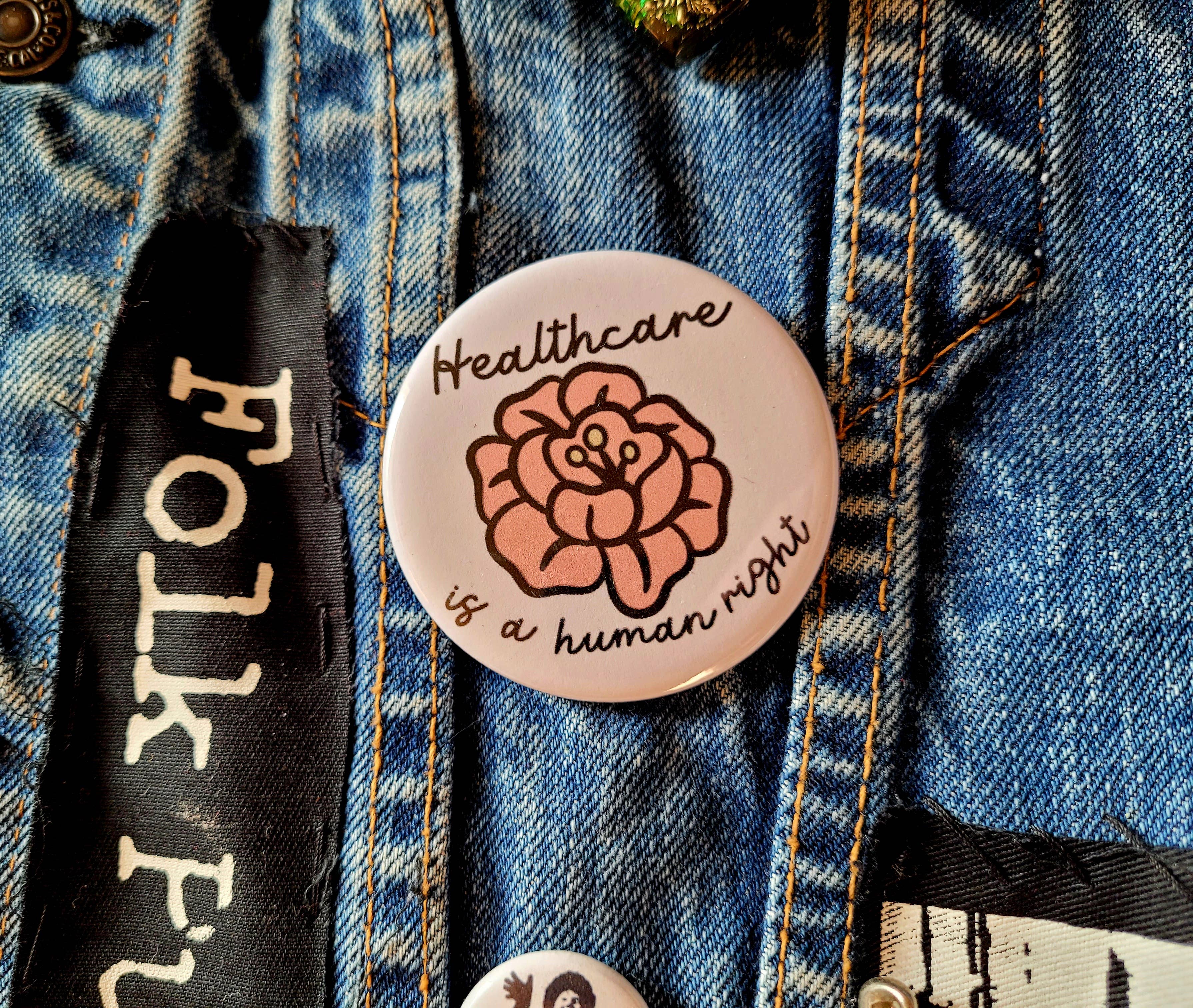 Healthcare is a Human Right Two Inch Button – Snark Gifts