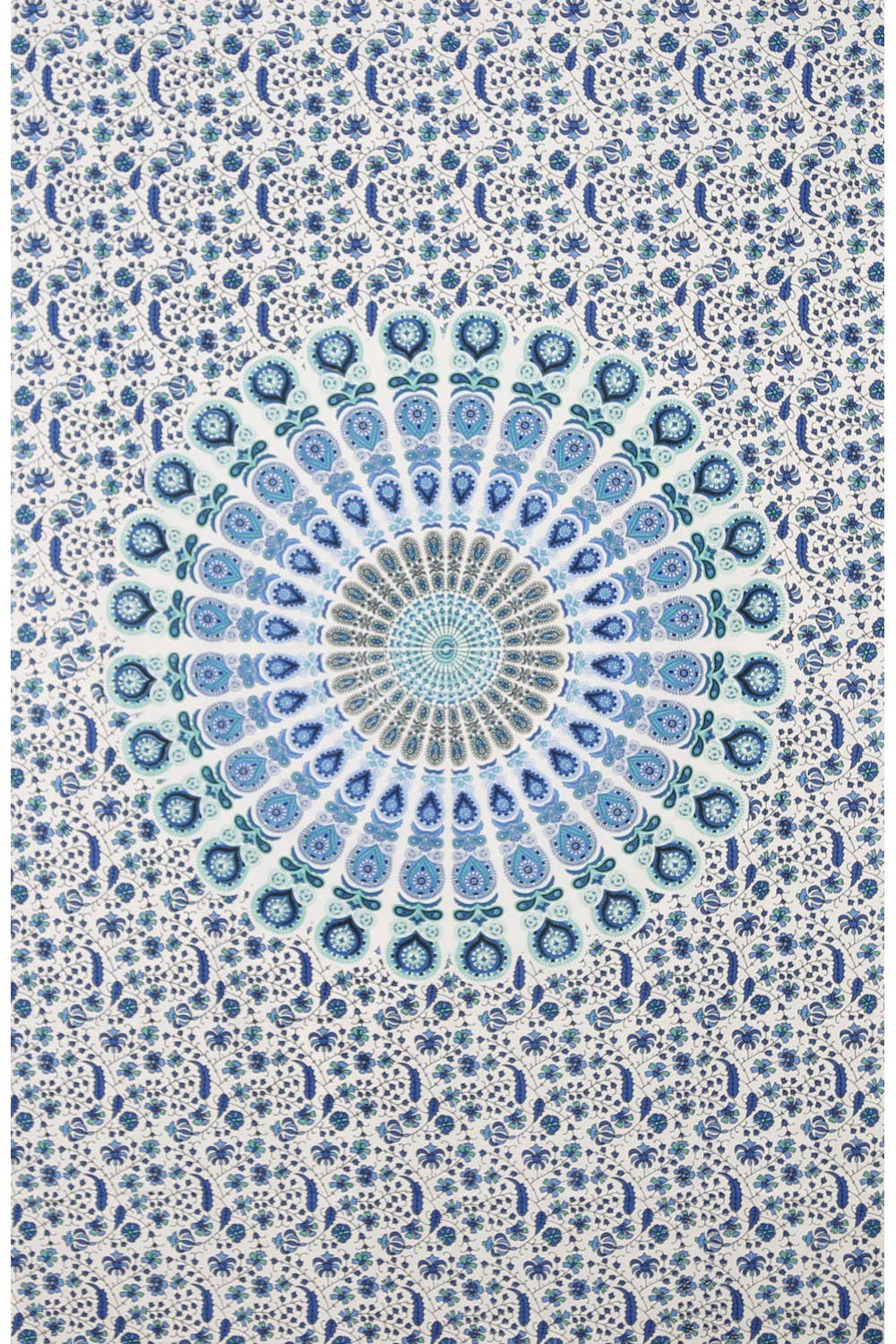 Sunshine Joy - Zest for Life Tapestry Circle Plume Blue/White