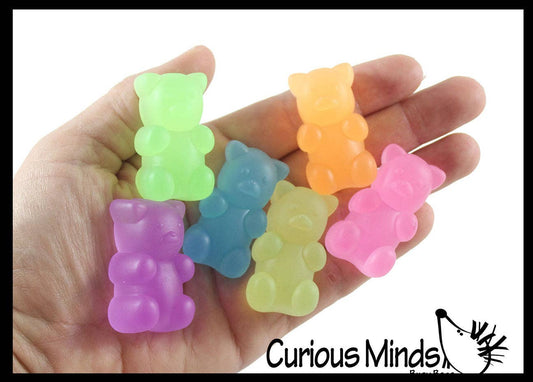 1 Bag of 6 Gummy Bear Squishy Mochi Fidget