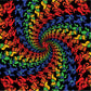 Sunshine Joy - 3D Grateful Dead Bandana Rainbow Bear Spiral