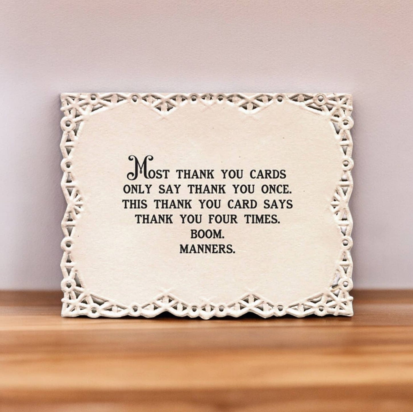 Greeting Card with Repeated Thank You