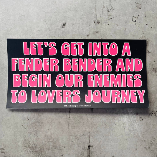The Silver Spider - Enemies to lovers fender bender smut Bumper Sticker books