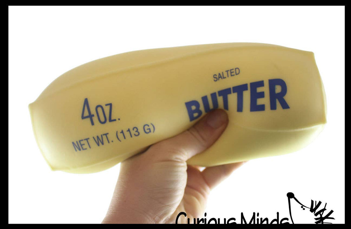 Curious Minds Toys - 1 Jumbo Butter Squishy Squeeze Stress Ball Soft Doh Filling