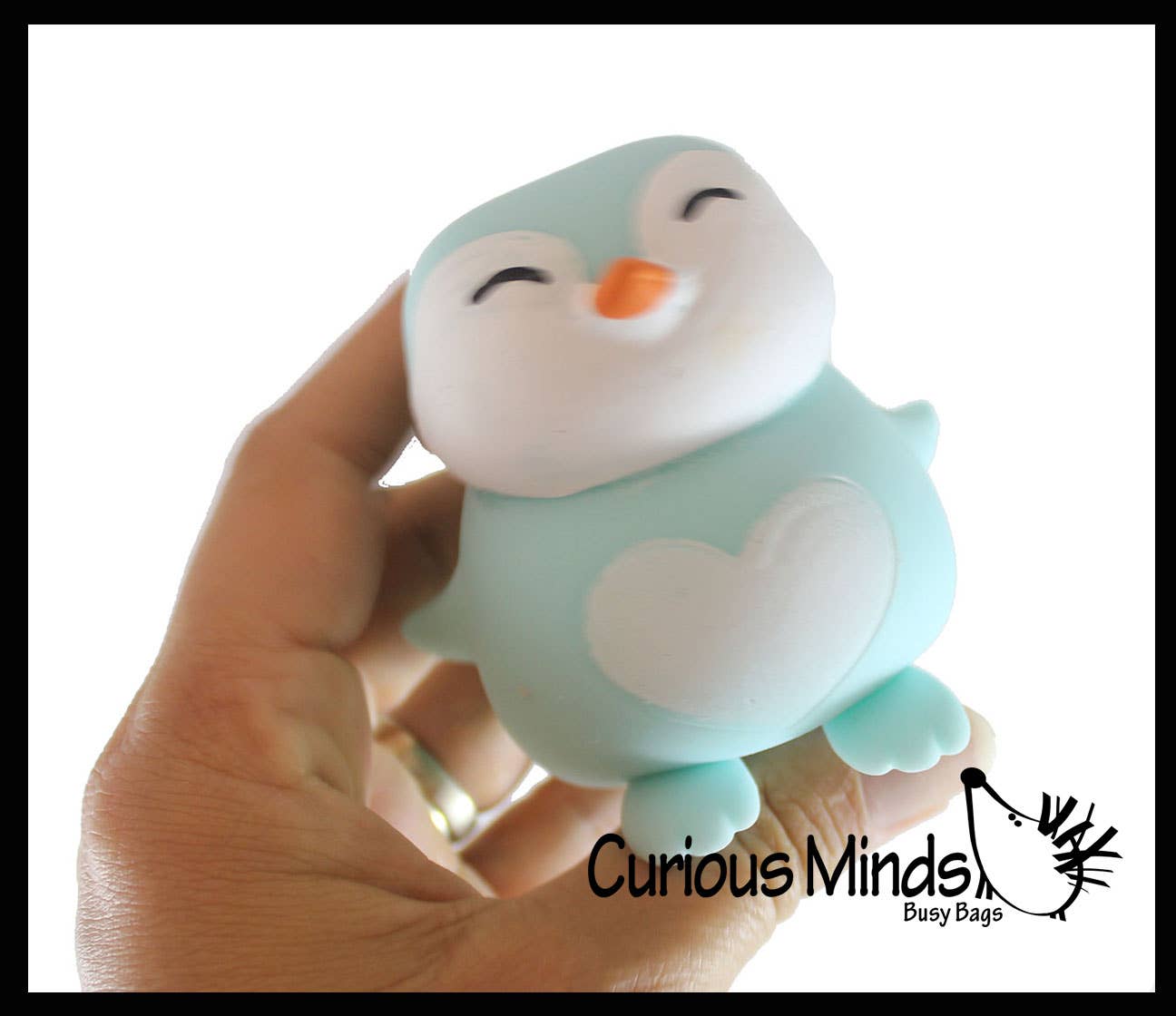 Curious Minds Toys - 1 Marshmallow Penguin Animal Stress Balls - Ultra Soft Knead