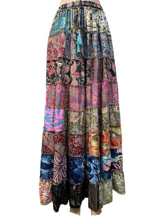 Rising International Inc - Silk Kasturi Tier Ombre Skirt MB23