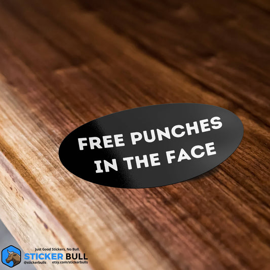 Free Punches In The Face Sticker
