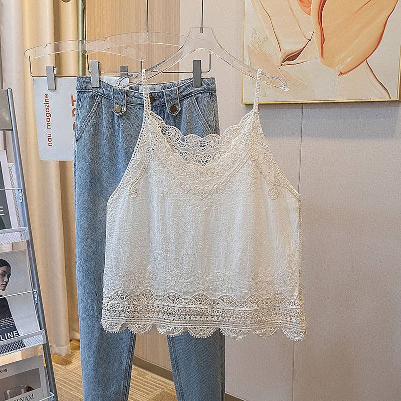 Funkyrel® Atzbranding Limited - Vintage Embroidered Lace Camisole