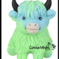 1 Marshmallow Highland Cow Animal Stress Balls - Ultra Soft 1PC
