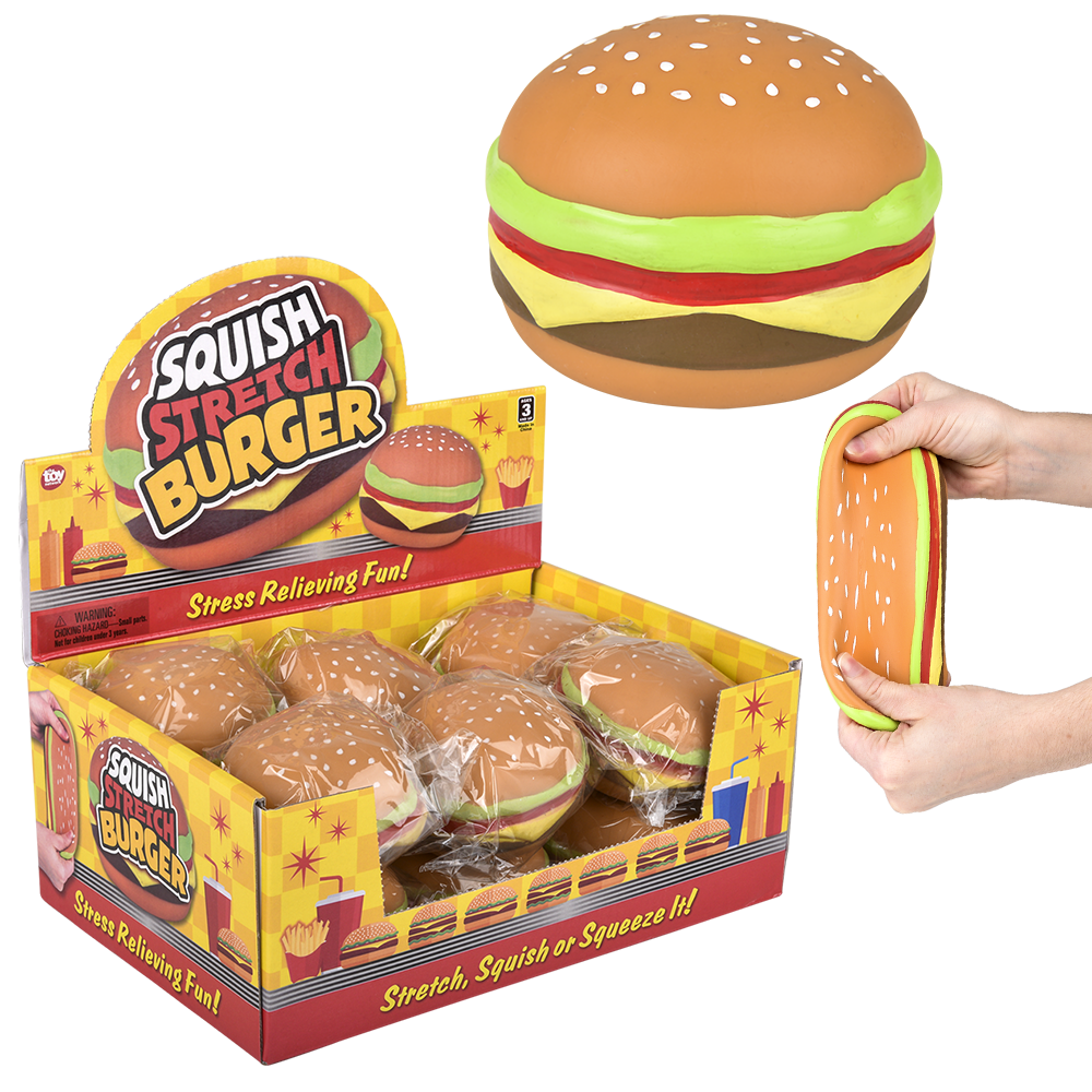 3.25" SQUISH AND STRETCH HAMBURGER 1PC