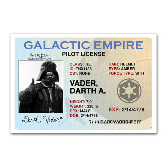 Galactic Empire Pilot License Magnet