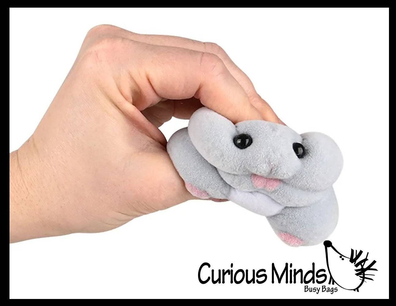 1 Soft Velvet Flocked Chubby Hamster Slow Rise Foam Squishy