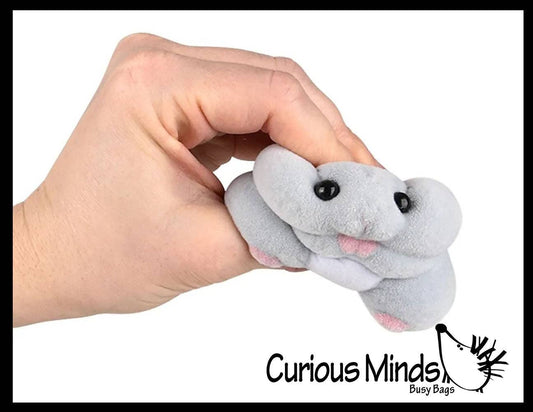1 Soft Velvet Flocked Chubby Hamster Slow Rise Foam Squishy