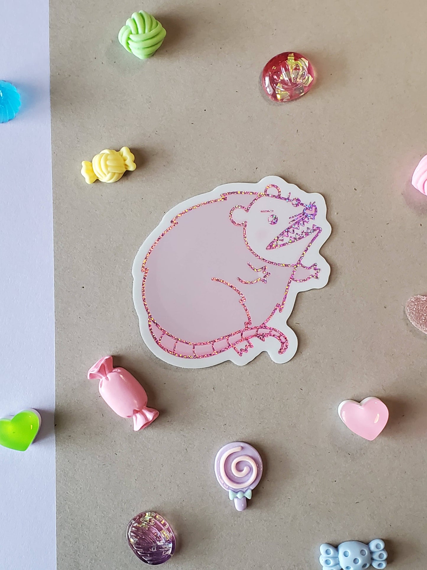 Vinyl Sticker | Screaming Possum Holographic Sticker