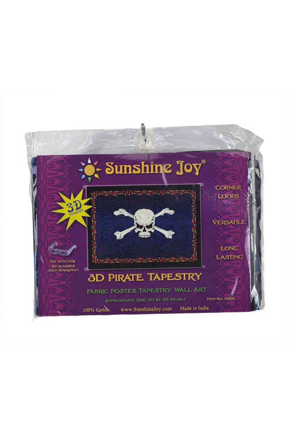 Sunshine Joy - 3D Mini Tapestry Fire Bones Pirate Peg Packaged Tapestries