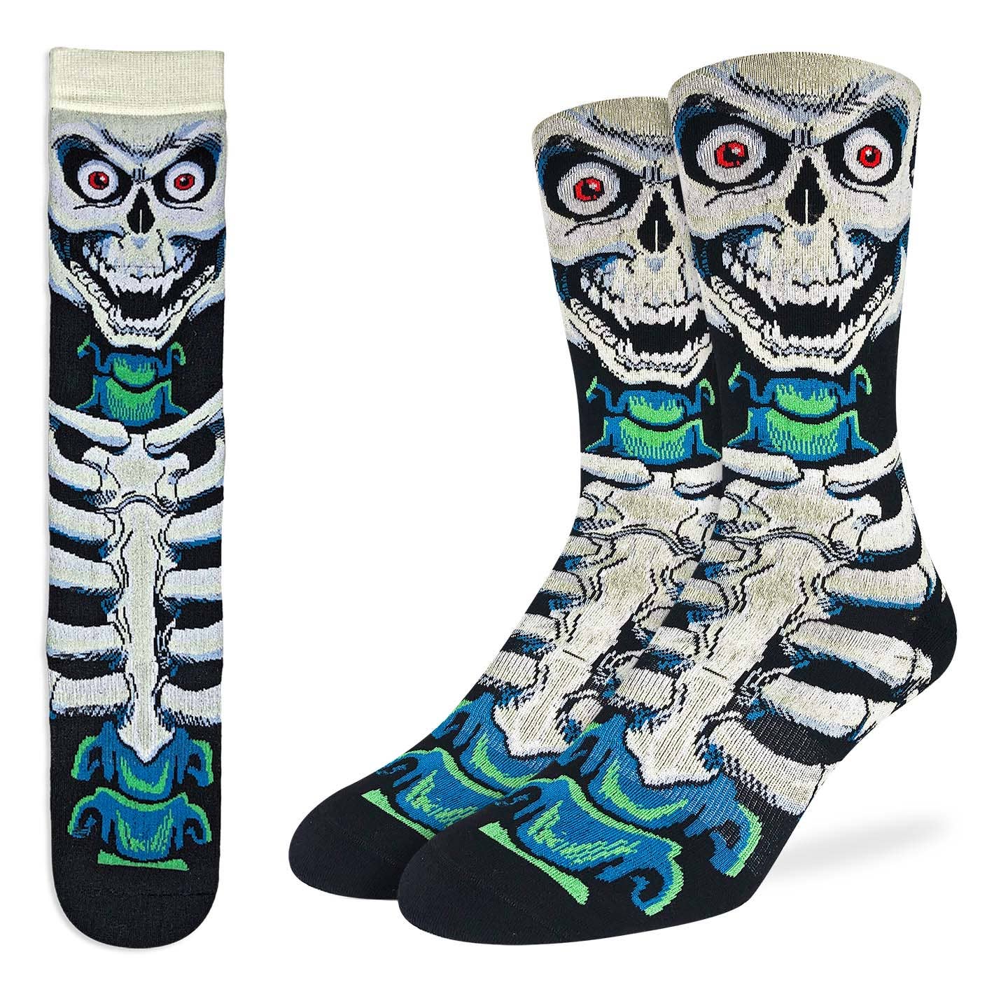 Good Luck Sock - Men's Halloween, Evil Skeleton Socks