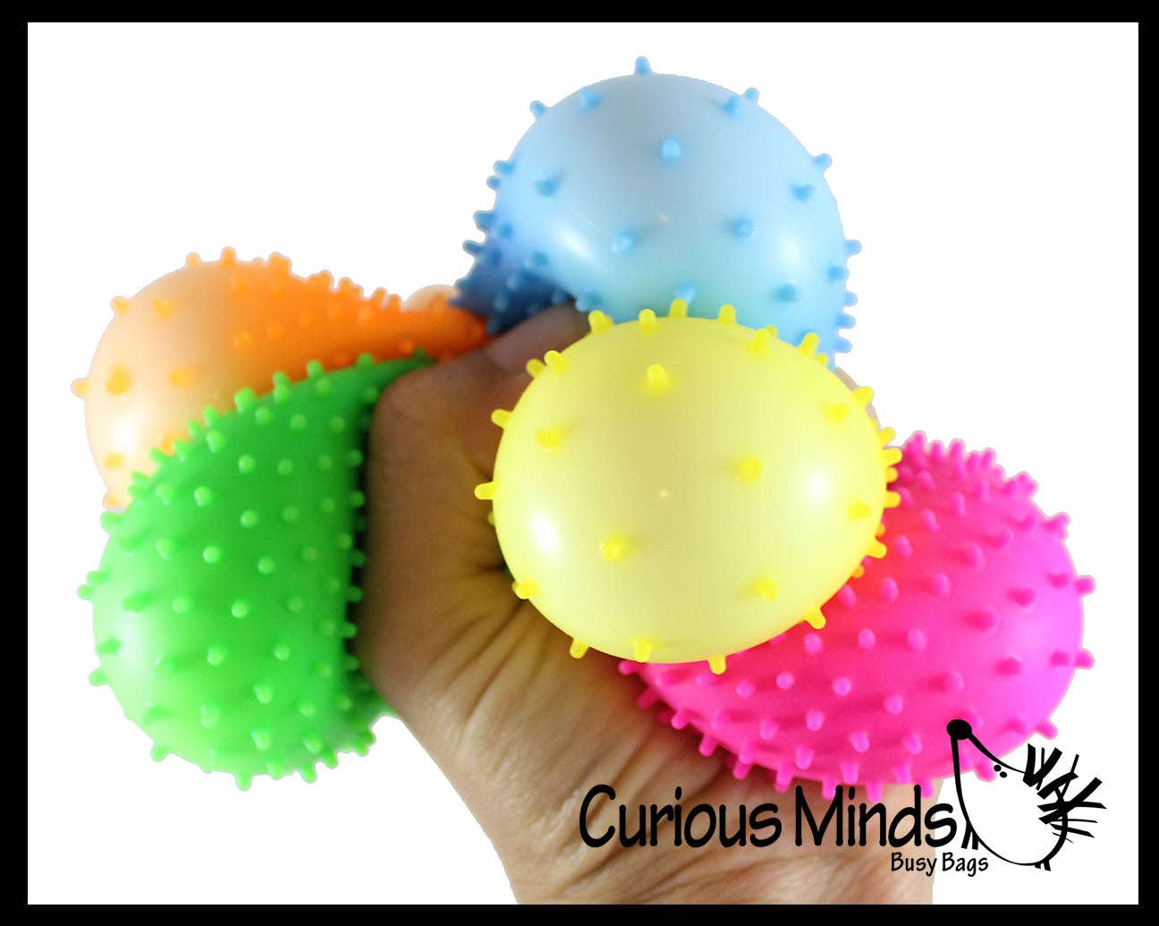Spiky Bumpy Soft Doh Filled 1.7" Stress Ball Squishy 1PC