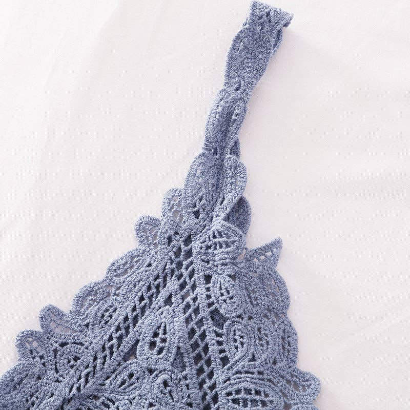 Funkyrel® Atzbranding Limited - Solid Color Crochet Lace Hollow Camisole Top