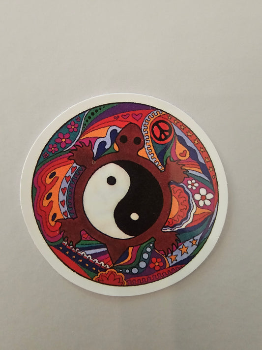 Turtle yin yang sticker