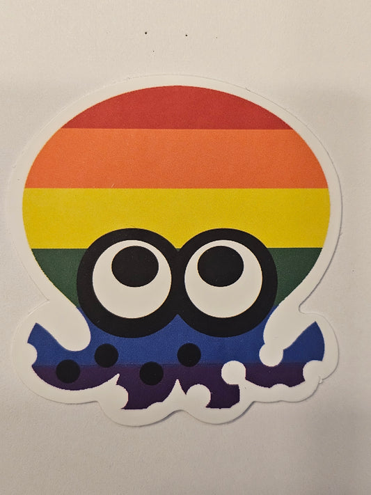 Rainbow Octopus Sticker