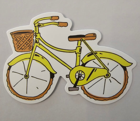 Yellow Bike Sticker