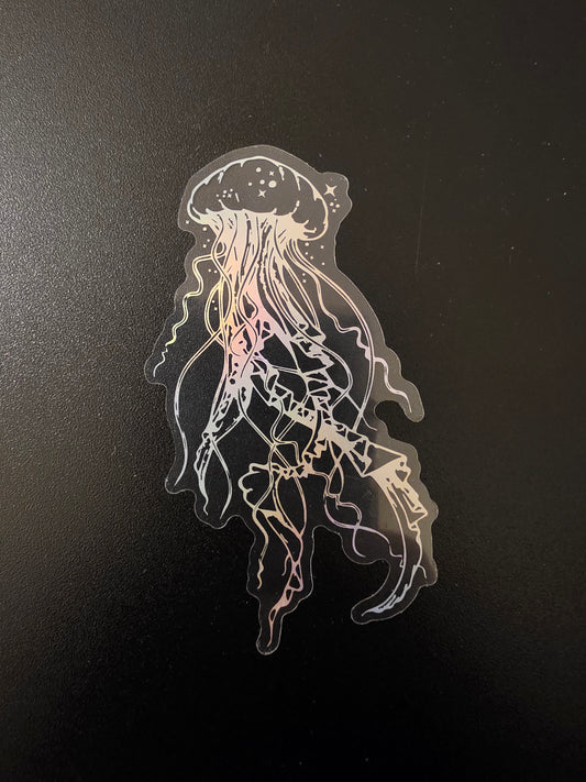 Transparent Jellyfish Sticker