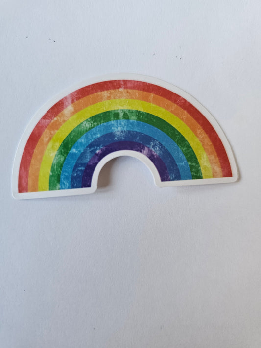Worn Rainbow Sticker