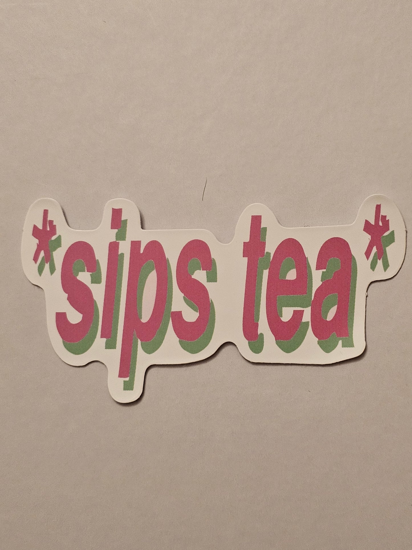 Sips tea sticker
