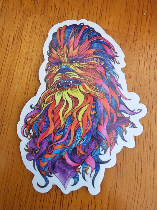 Chewy Rainbow fur sticker