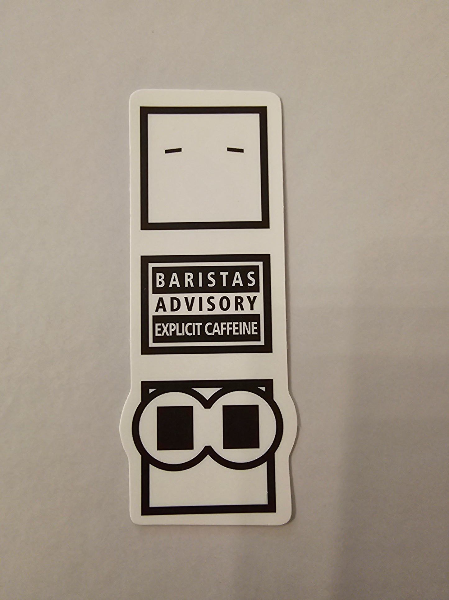Explicit caffeine sticker
