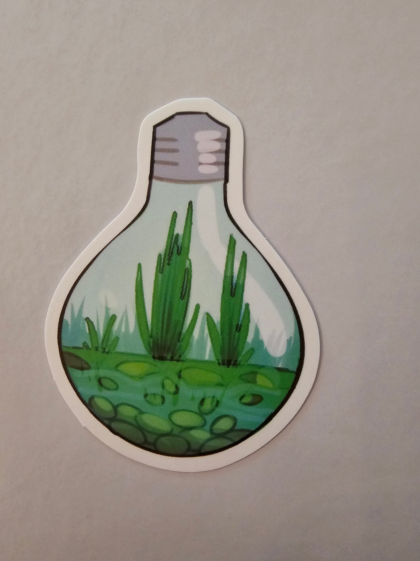 Light bulb plants sticker