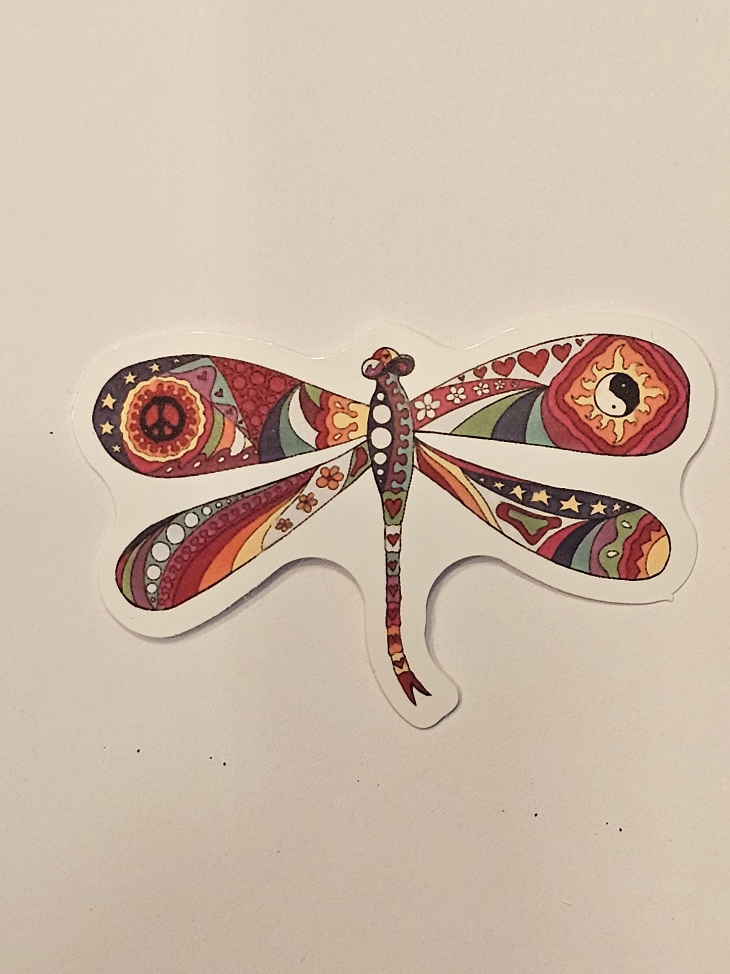 Psychedelic Dragonfly Sticker
