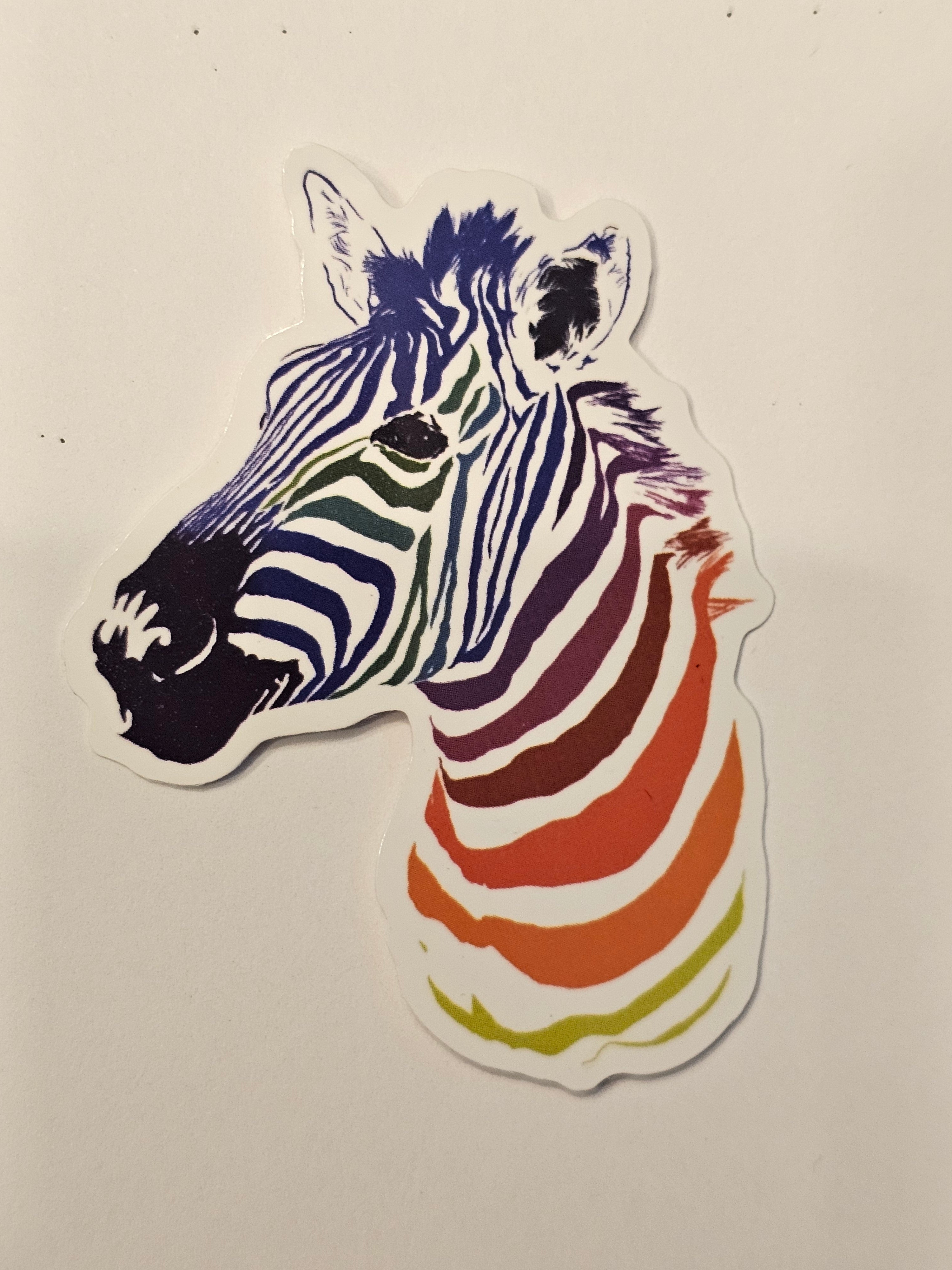 Rainbow zebra Sticker – Snark Gifts