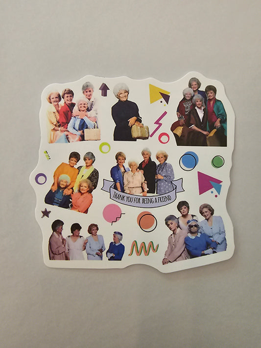 Golden Girl collage Sticker