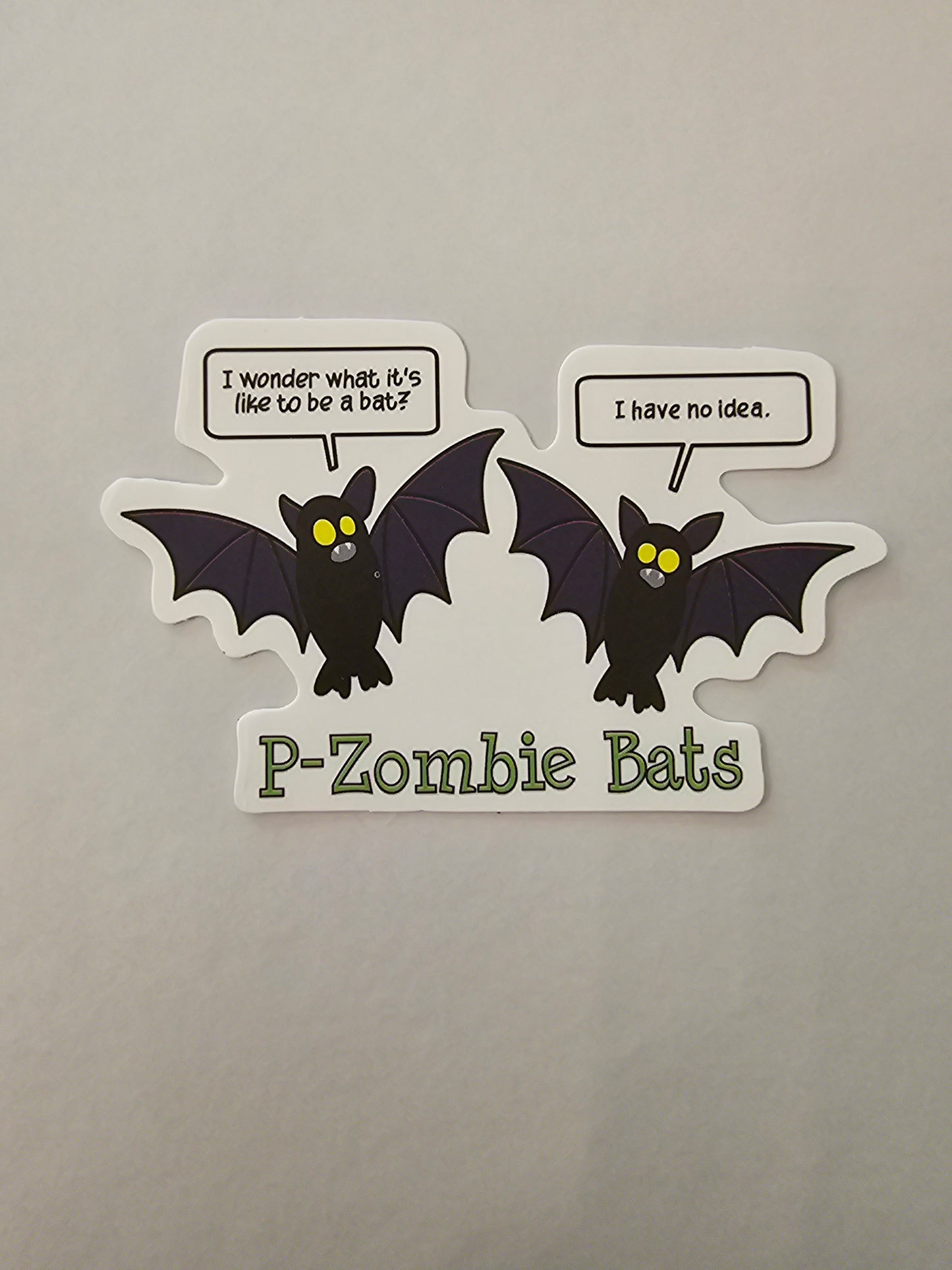 P zombie bats sticker