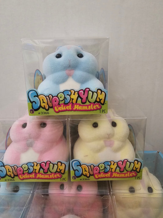 1 Soft Velvet Flocked Chubby Hamster Slow Rise Foam Squishy