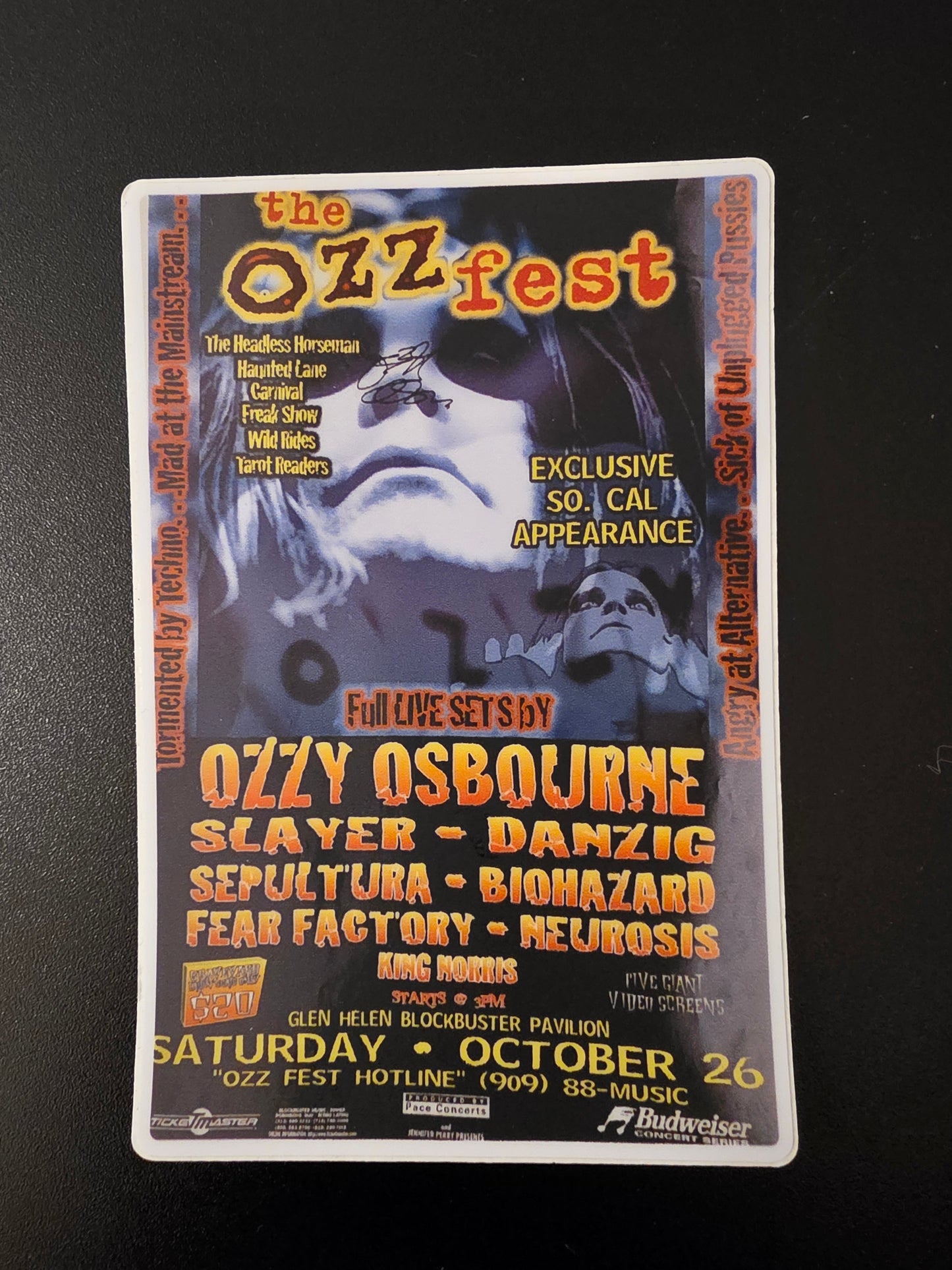 Ozzfest Jumbo Sticker